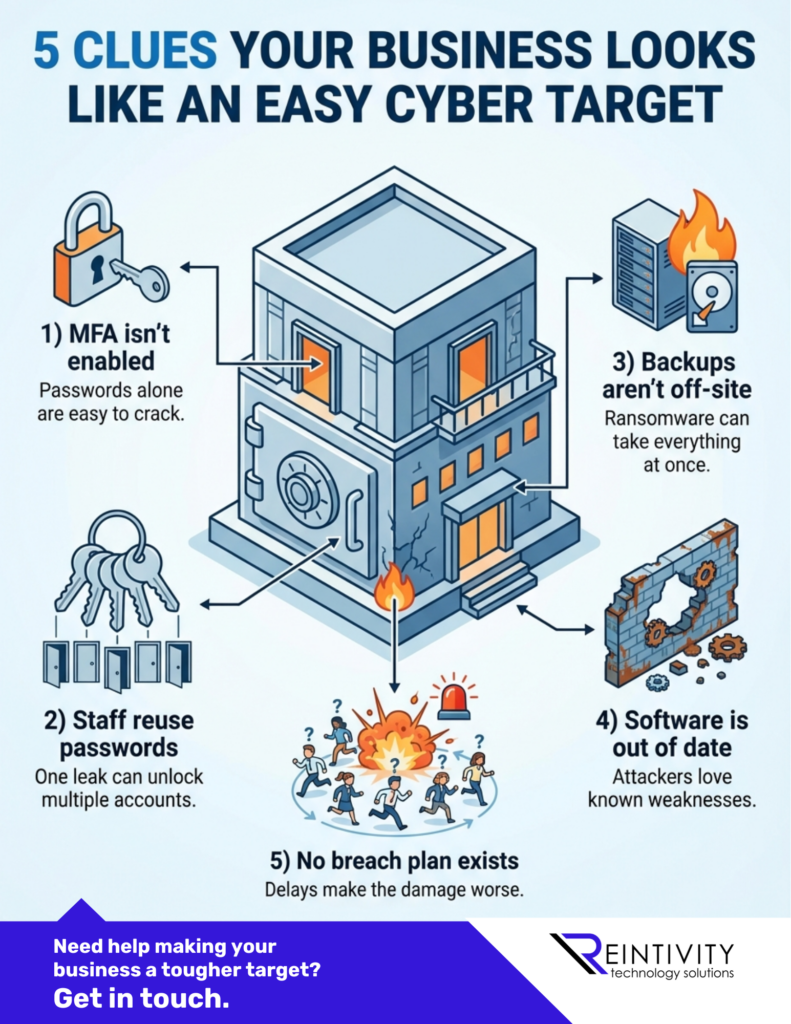 5 Clues your business looks like an easy cyber target
