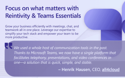 Reintivity & MS Teams Essentials Integration