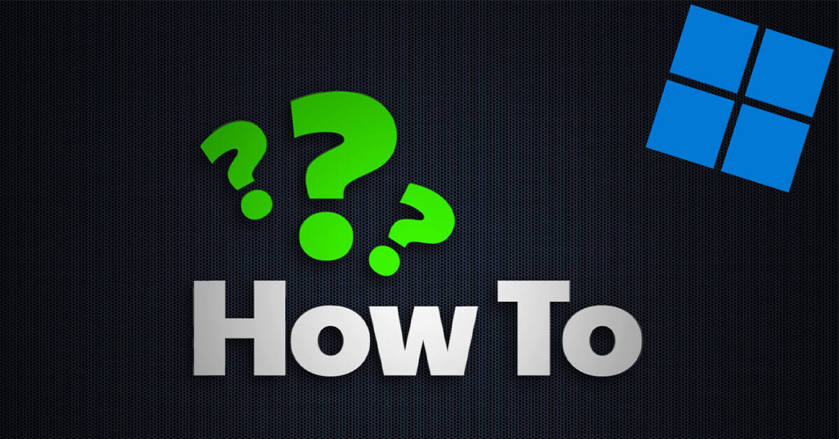 How To Guides Windows 11 Black background with three question mark icons and one Windows 11 icon. Image text: How to