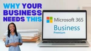 Text: Why you business needs this. Microsoft 365 Business Premium