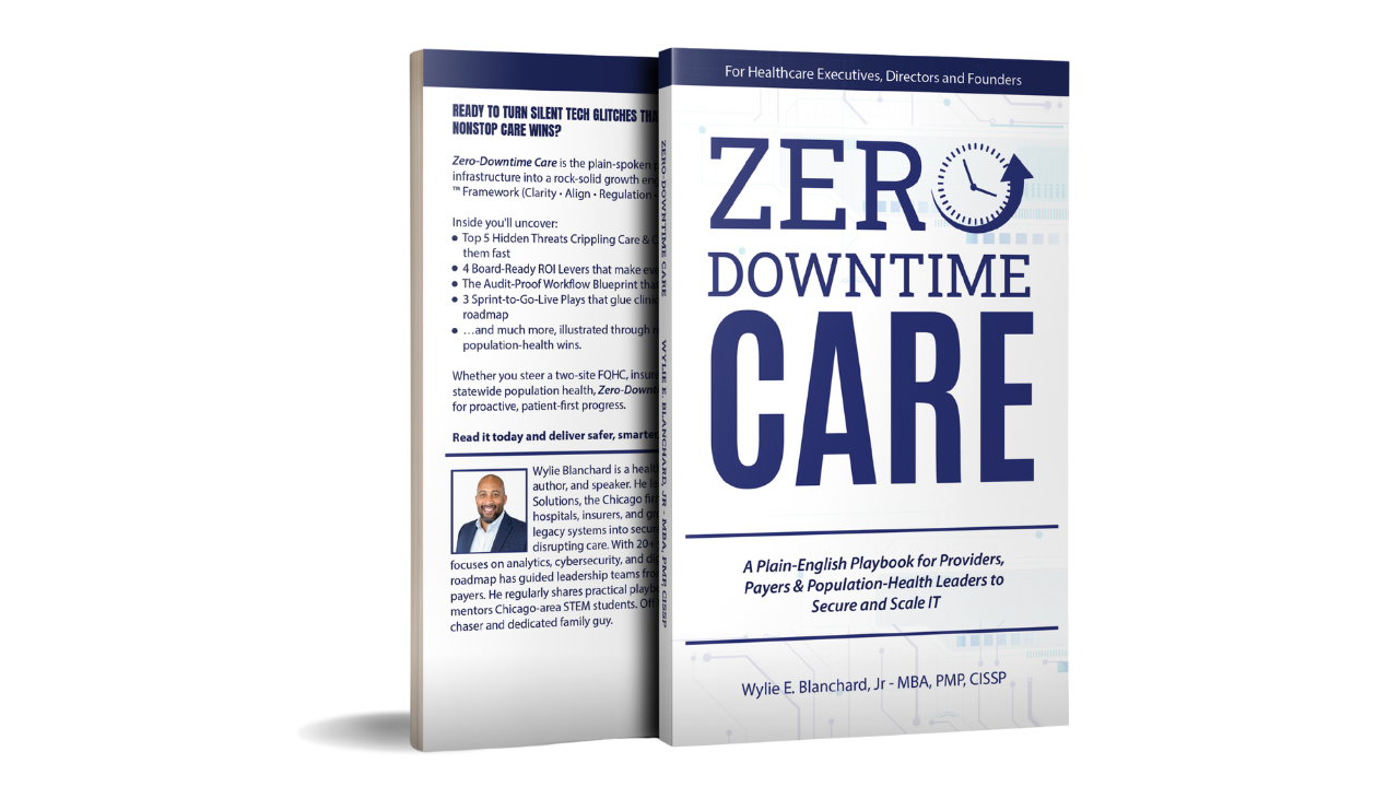 Zero-Downtime Care Stock Image_2 books_Book displaying front-cover in foreground and behind it is a book displaying back-cover